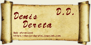 Denis Dereta vizit kartica